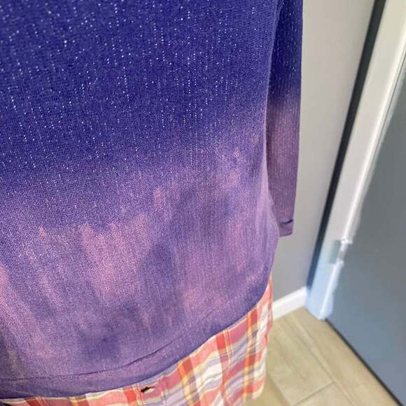 Purple, Blue and Pink Ombre Dyed Women's Thermal Dress by Aratta Size S/M NWT - Picture 2 of 3